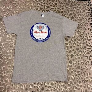 Brisco Brand T-shirt large gray color short sleeves New York design